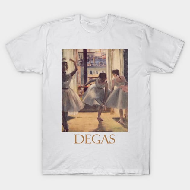 Three Dancers in an Exercise Hall by Edgar Degas T-Shirt by Naves